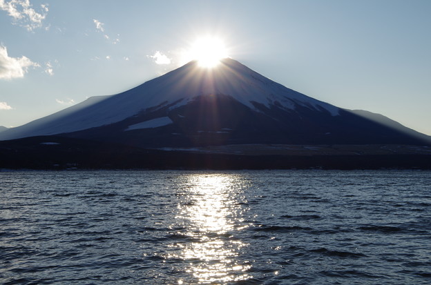 “Алмазная” Фудзи порадовала гостей на озере Яманака