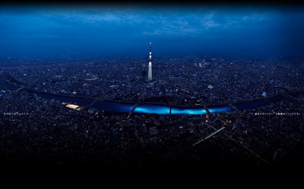 100 тысяч светодиодных светлячков осветили реку Сумида в Токио
