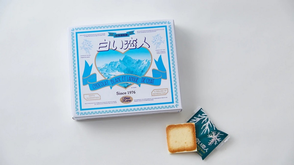Печенье Shiroi Koibito с белым шоколадом между вафлями langues de chat