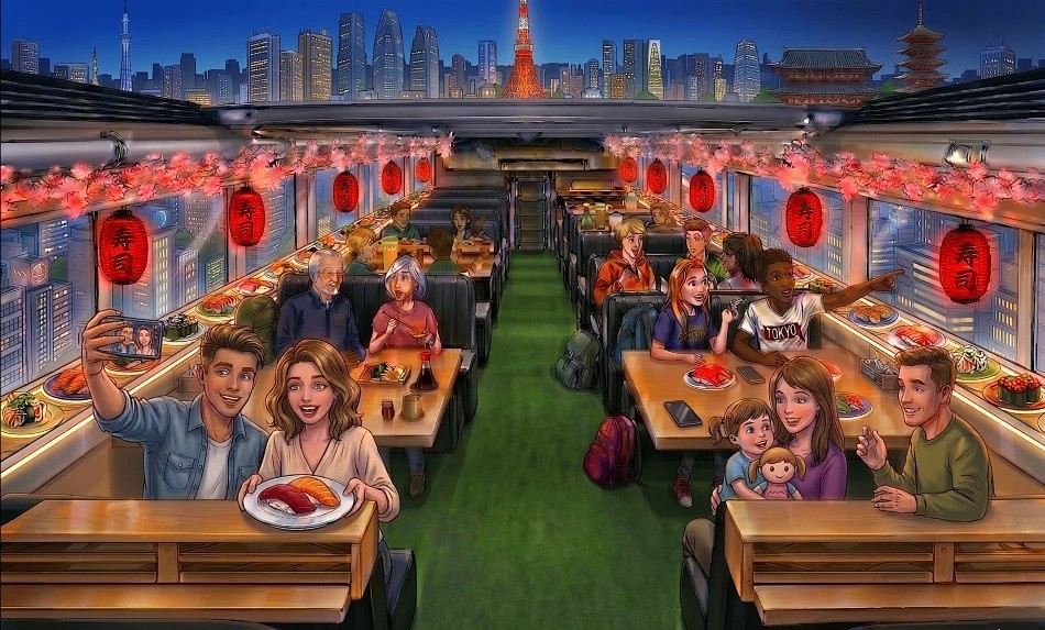 Маршрут SUSHI BUS через районы Токио — Сибуя, Гиндза, Асакуса