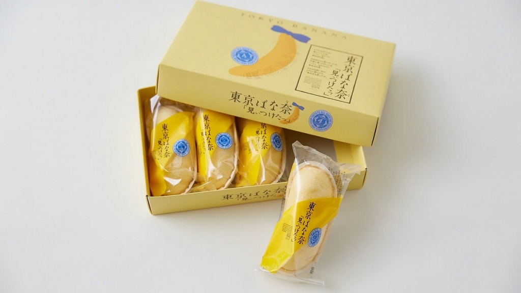 Пирожные Tokyo Banana — бисквит в форме банана с заварным кремом
