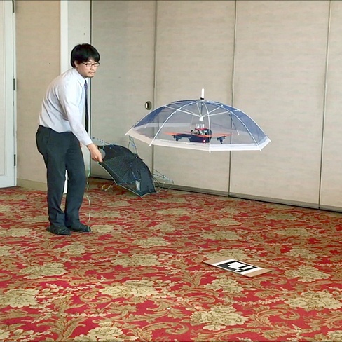 Японцы изобрели летающий зонт