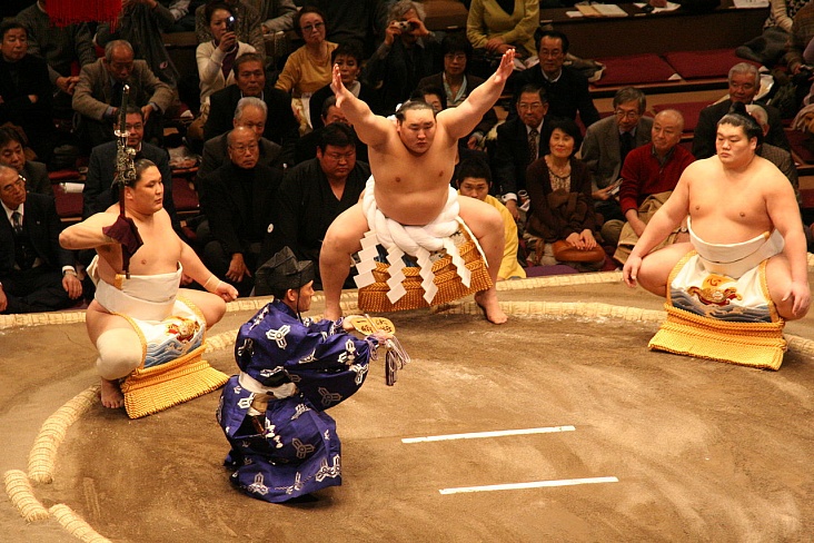 Впервые за 19 лет титул чемпиона сумо получил японец
