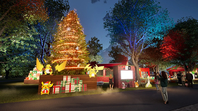 Рождественская деревня Pokémon в Йокогаме