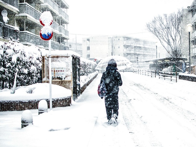 Рекордное количество снега выпало на Хоккайдо в поселке Хороканай