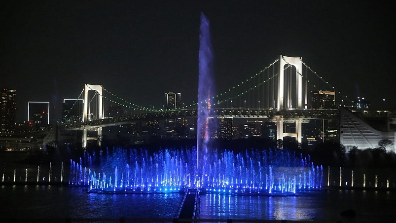 Tokyo Aqua Symphony: новое фонтанное шоу на Одайбе в Токио