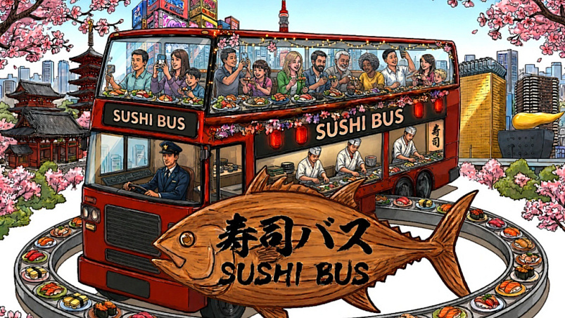 SUSHI BUS: первый в мире кайтэн-дзуси на колёсах в Токио