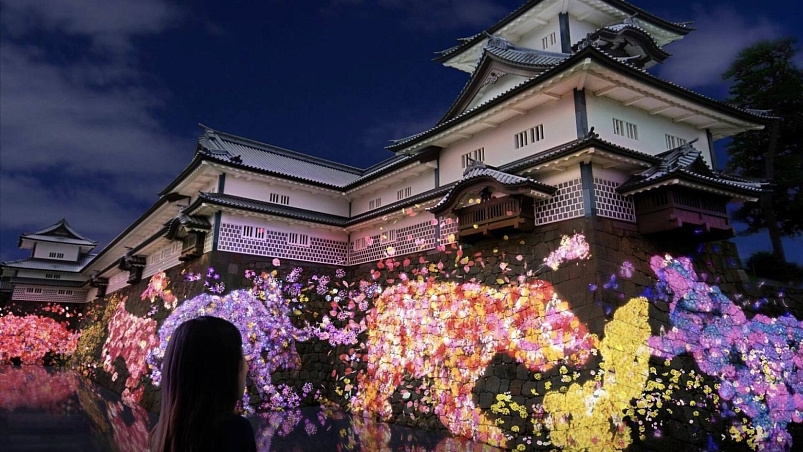 Новая выставка TeamLab состоится в стенах замка Канадзава