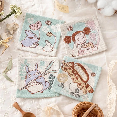 Элегантные и милые тканевые подставки под чашки с героями студии Ghibli - как раз к осеннему чаепитию